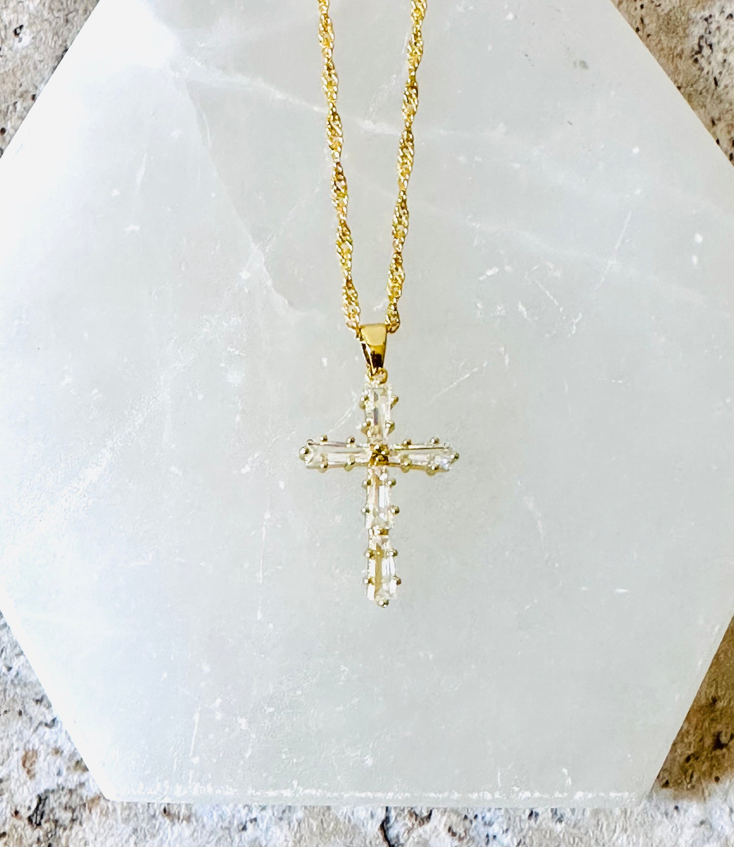 Crystal Cross Necklace