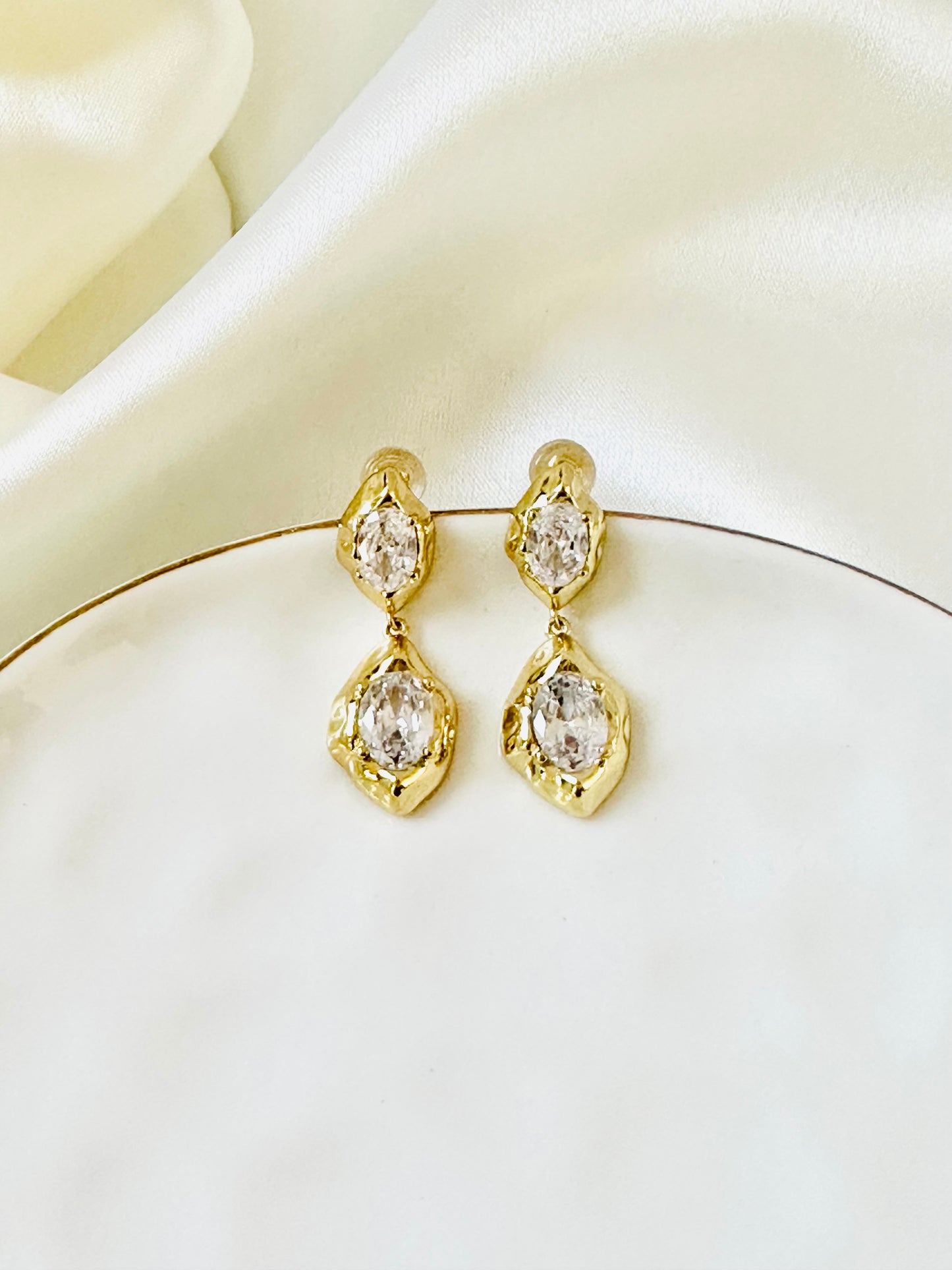 Crystal Tear Drop Earrings